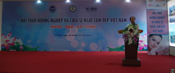 Hội thảo “Hướng nghiệp và chia sẻ nghề làm đẹp Việt Nam” tại trường Đại học công nghiệp Vinh