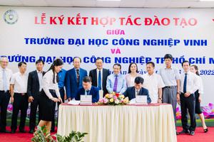 Lễ ký kết hợp tác đào tạo giữa Trường Đại học Công nghiệp Vinh (IUV) và Trường Đại học Công nghiệp Thành phố Hồ Chí Minh (IUH)